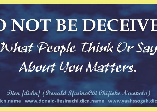 What People Think Or Say About You- Dicn